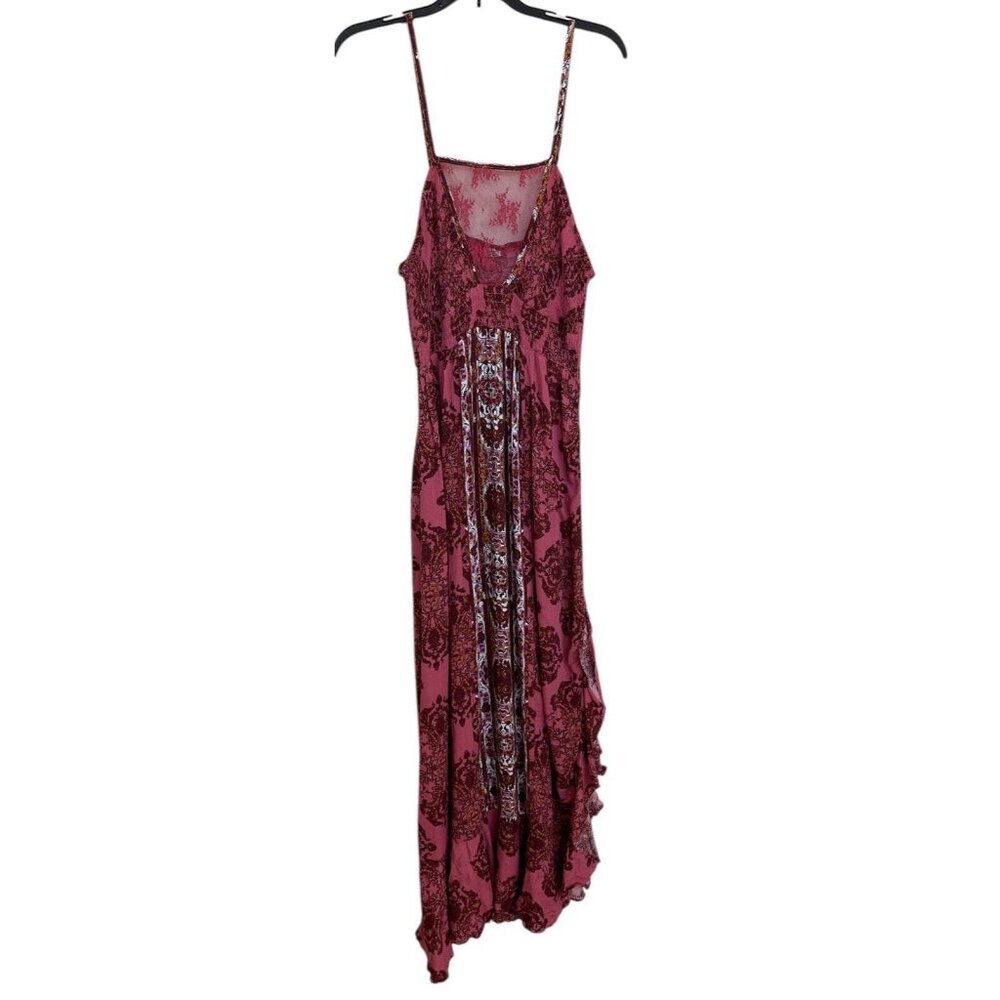 Free People Dress Womens Size Large L That Moment‎ Lace Illusion Lace Smocking